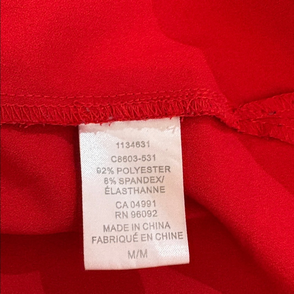 ⭐️ Hilary Radley Vibrant Red Blouse- size medium - Picture 8 of 10